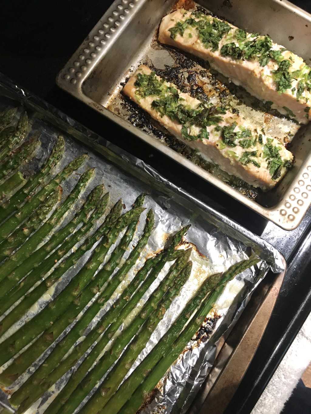 Asparagus and salmon