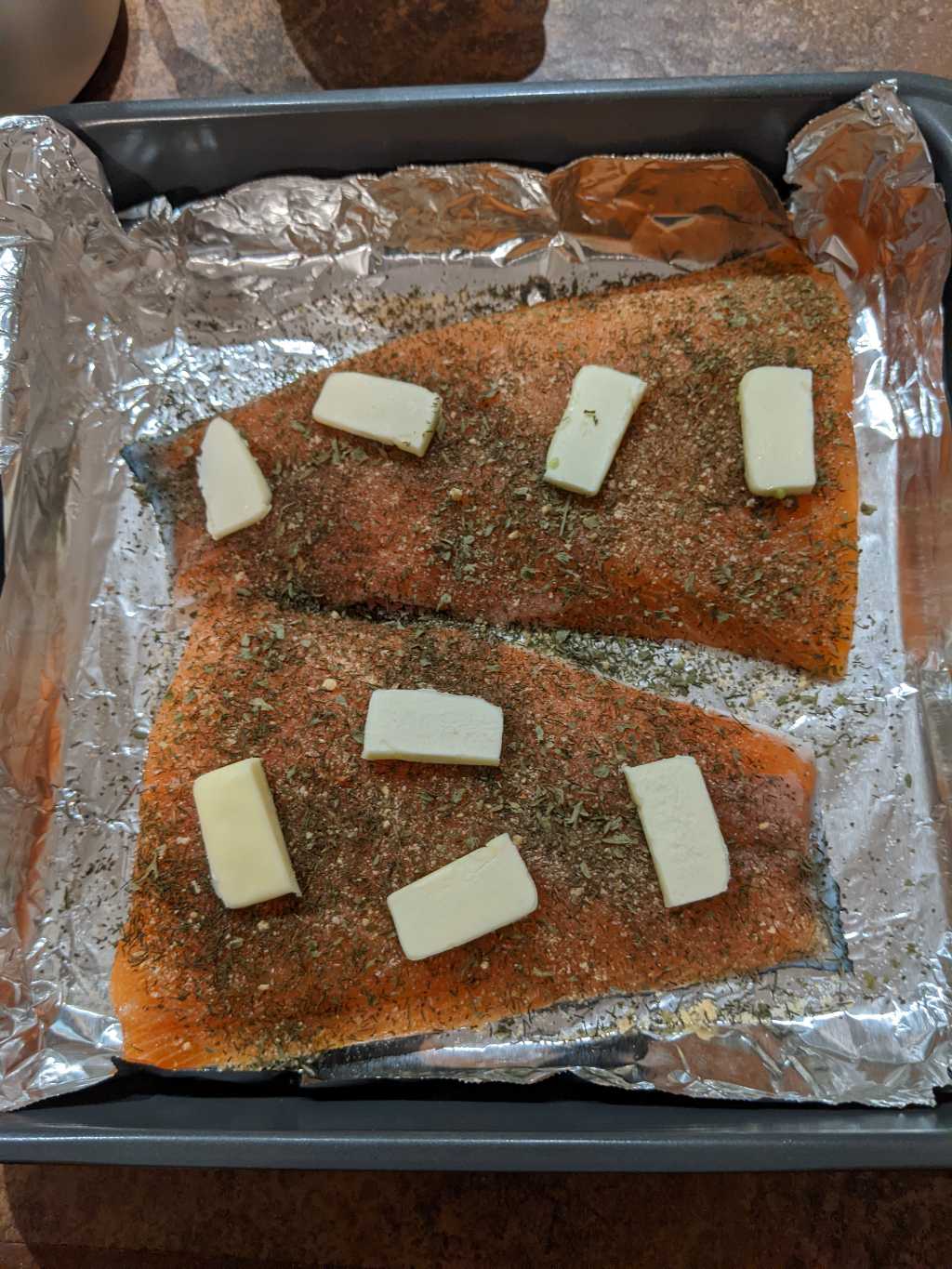 Uncooked salmon